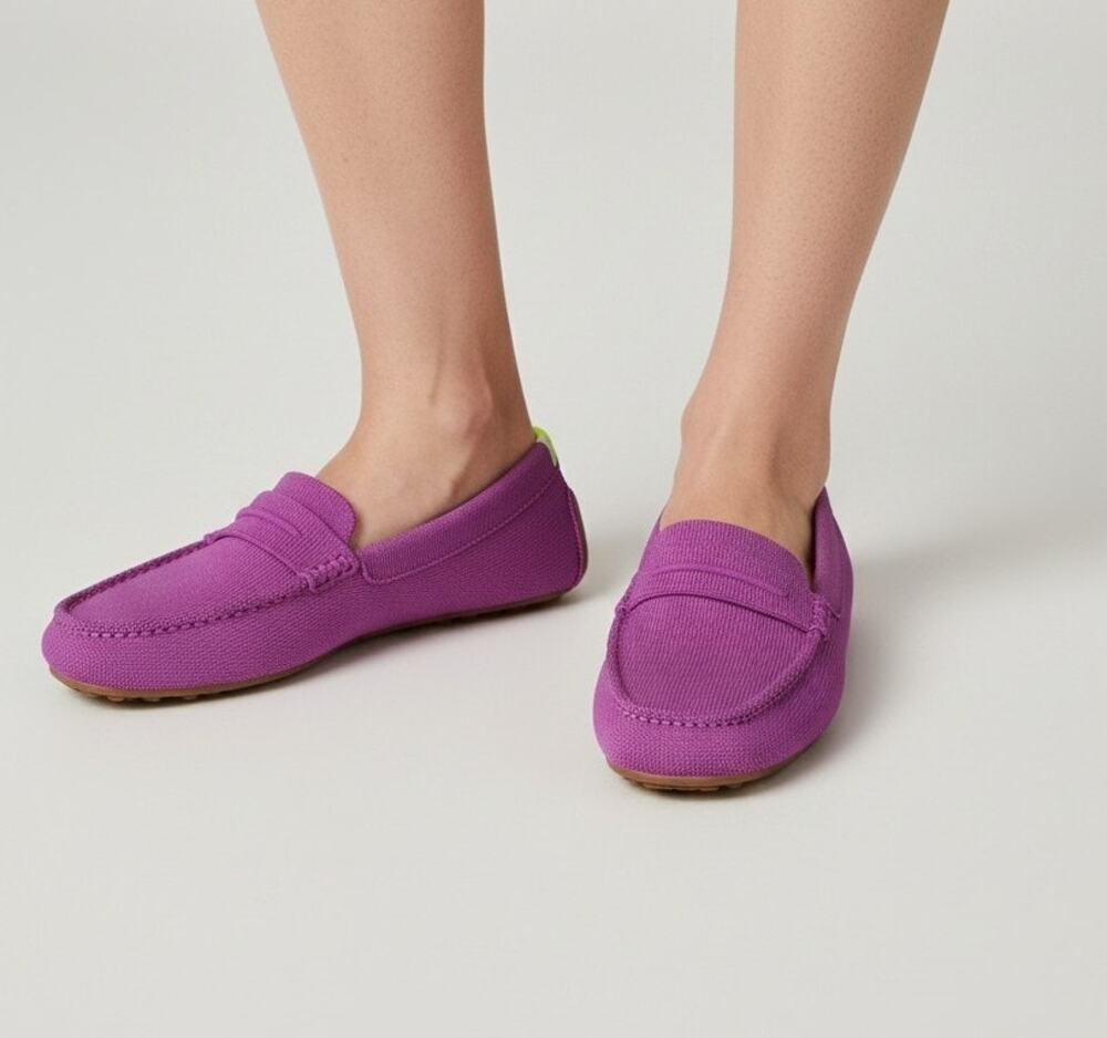 Rothys The Daily Driver Pink Knit Loafers Womens US 8 Excellent Cond. Preppy